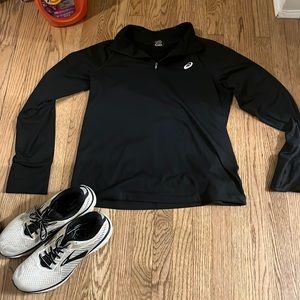 Dope ASICS running and workout long sleeve. 1/4 zip, moisture wicking